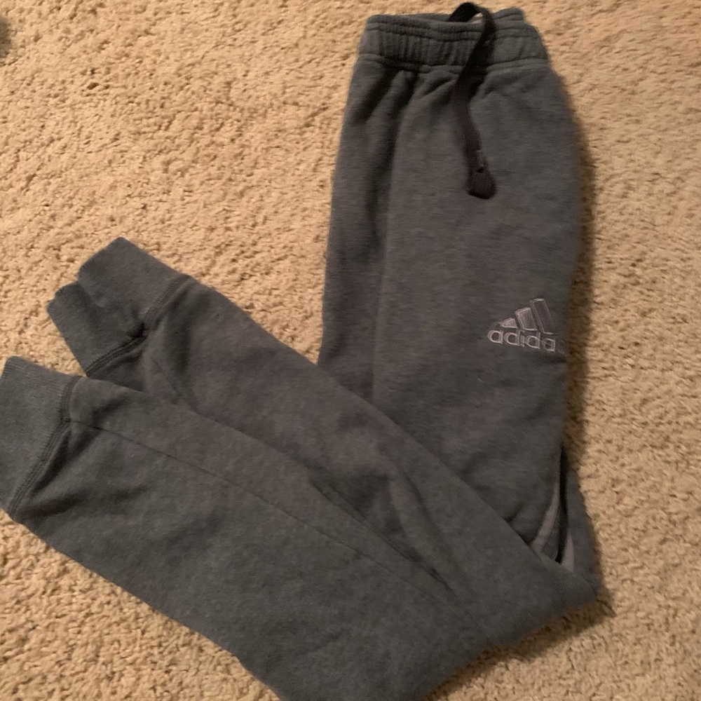 gray adidas sweats